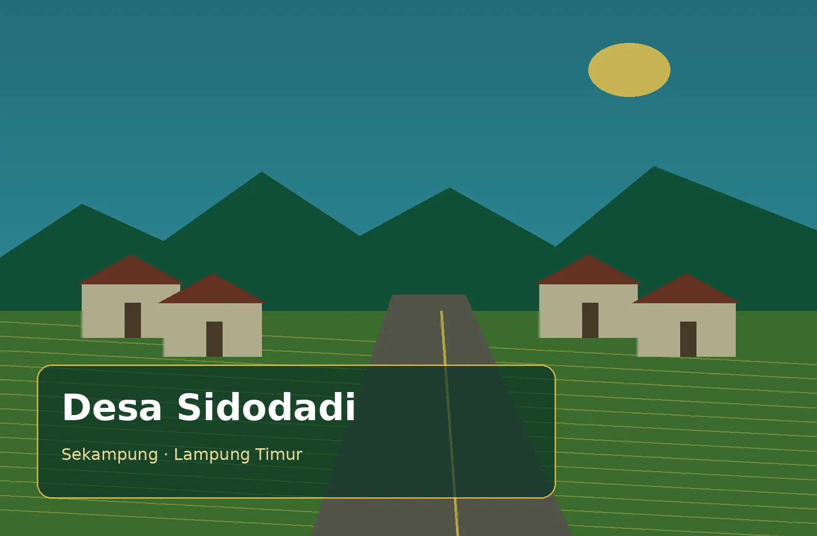 Ilustrasi lingkungan Desa Sidodadi, Kecamatan Sekampung